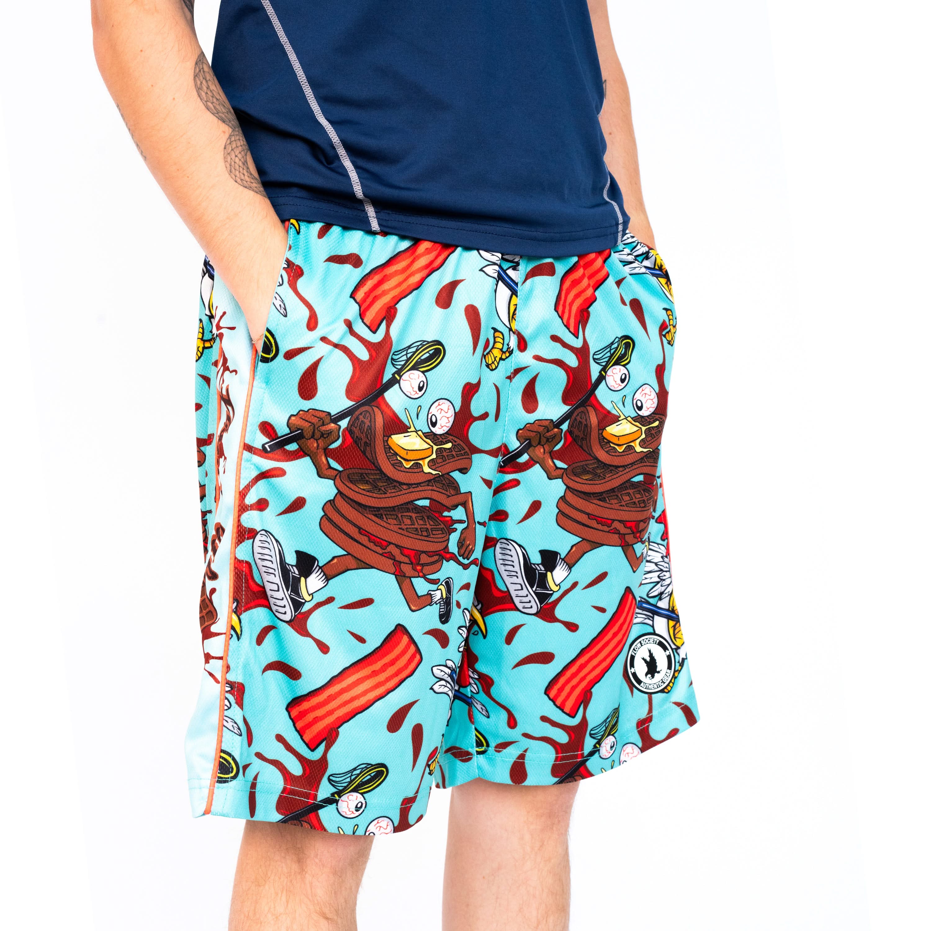 Boys Chicken & Waffles Attack Shorts - Image 5